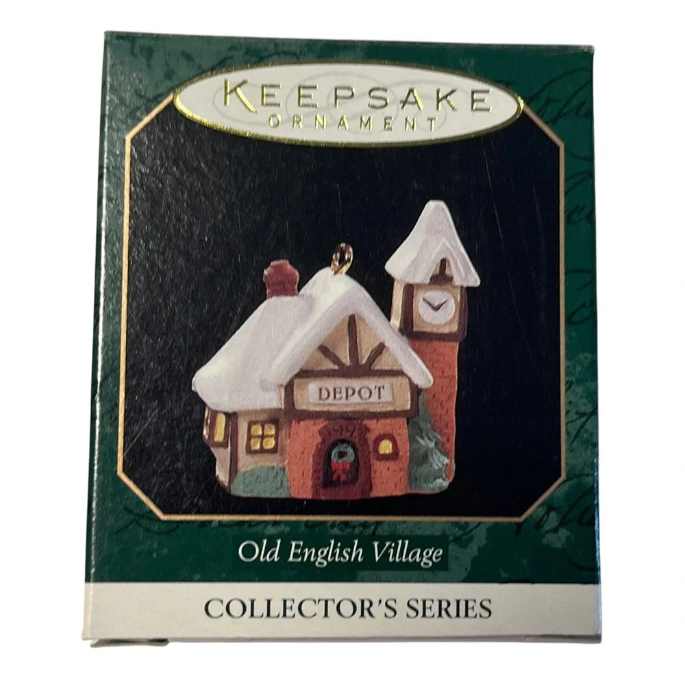 Hallmark Keepsake Ornament 1997 Old English Village Depot Miniature QXM4242